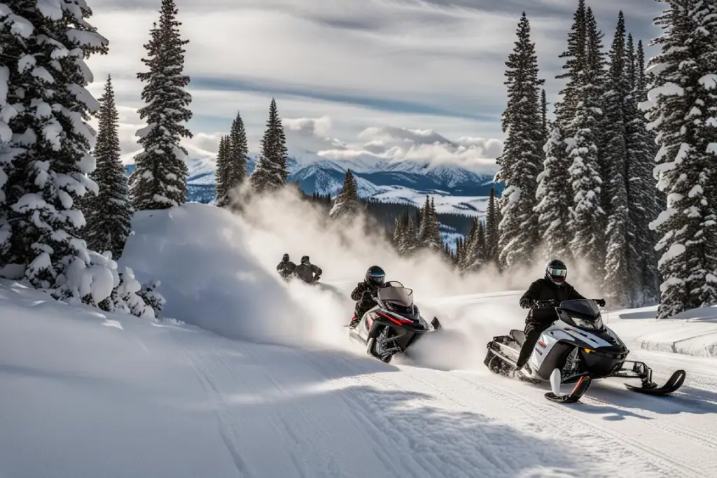 Snowmobiling in Central Idaho